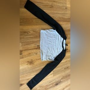 Black and Gray Long Sleeve Raglan Shirt